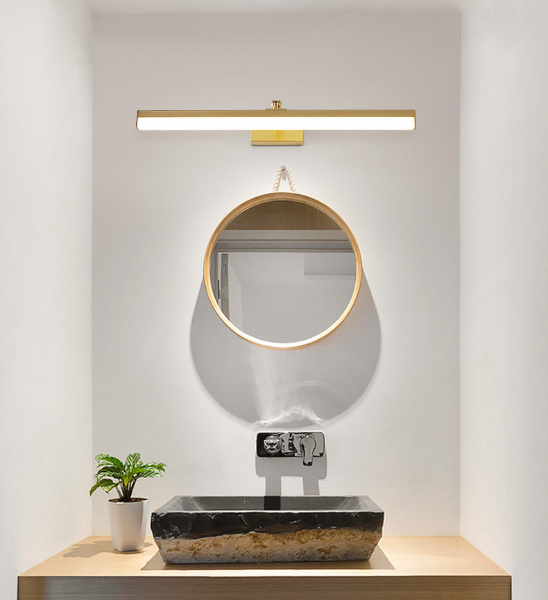 Moderner minimalistischer Stil linearer LED -Badezimmer Waschtischleuchten Acryl -Waschtischwandleuchten