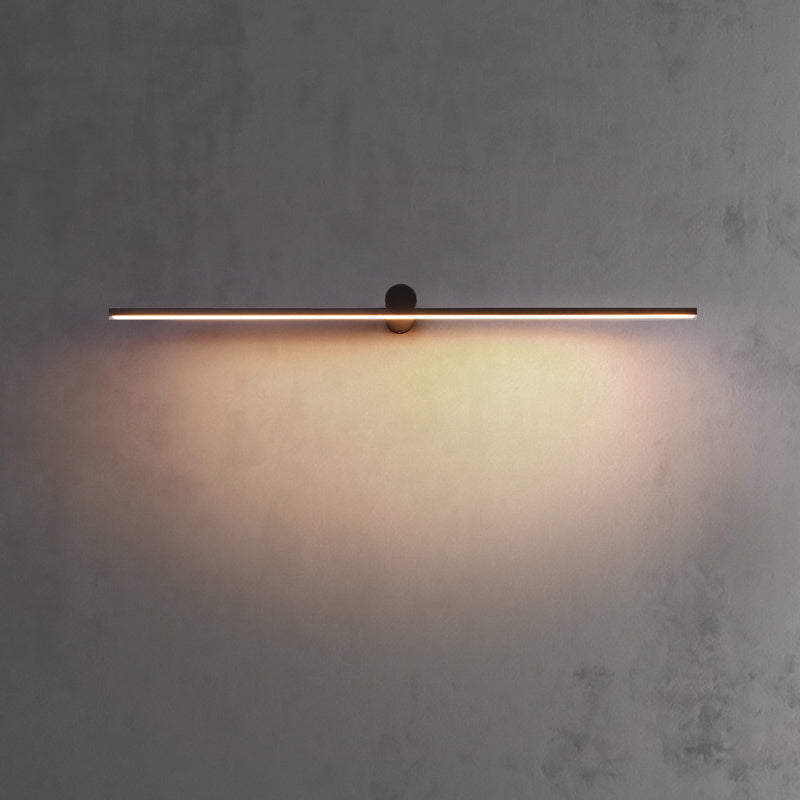 Moderner minimalistischer Stil linearer LED -Badezimmer Waschtischleuchten Metall Waschtischwandleuchten im schwarzen Finish