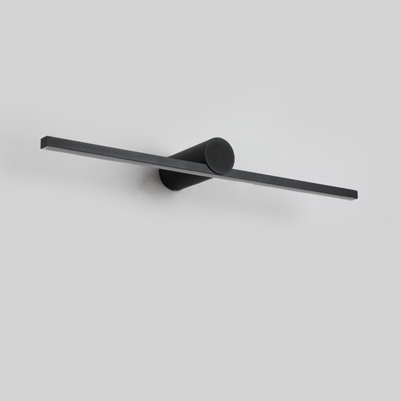 Moderner minimalistischer Stil linearer LED -Badezimmer Waschtischleuchten Metall Waschtischwandleuchten im schwarzen Finish