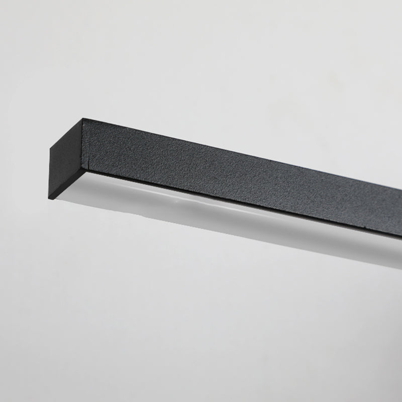 Moderner minimalistischer Stil linearer LED -Badezimmer Waschtischleuchten Metall Waschtischwandleuchten im schwarzen Finish
