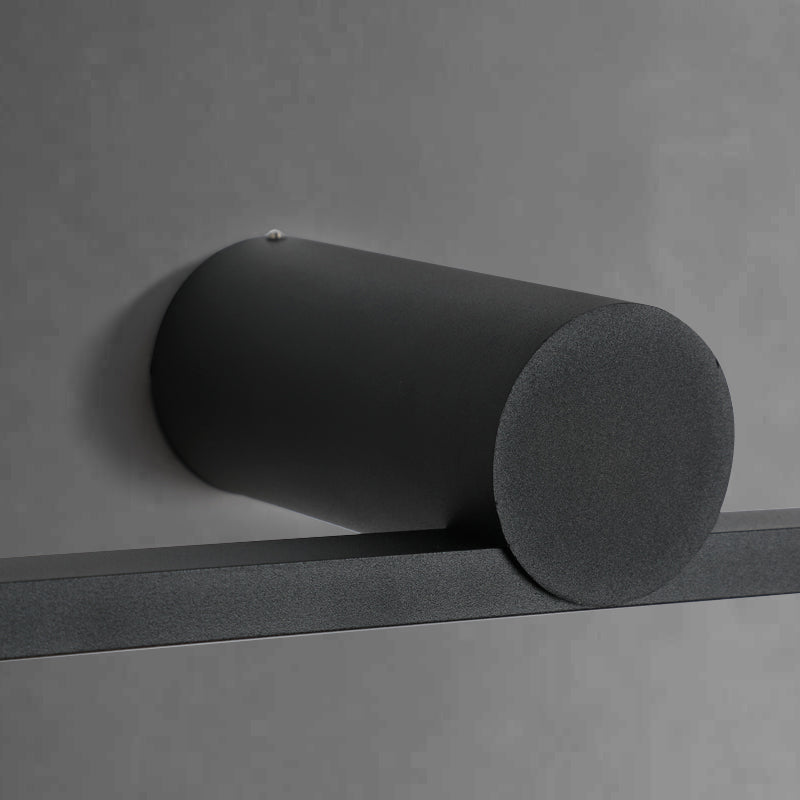 Moderner minimalistischer Stil linearer LED -Badezimmer Waschtischleuchten Metall Waschtischwandleuchten im schwarzen Finish