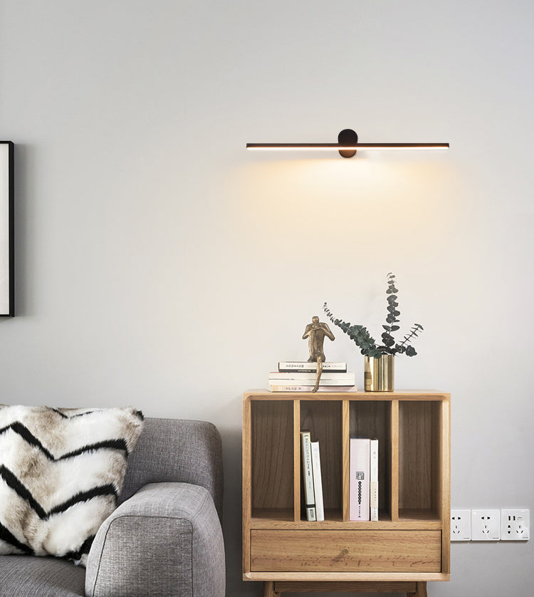 Moderner minimalistischer Stil linearer LED -Badezimmer Waschtischleuchten Metall Waschtischwandleuchten im schwarzen Finish