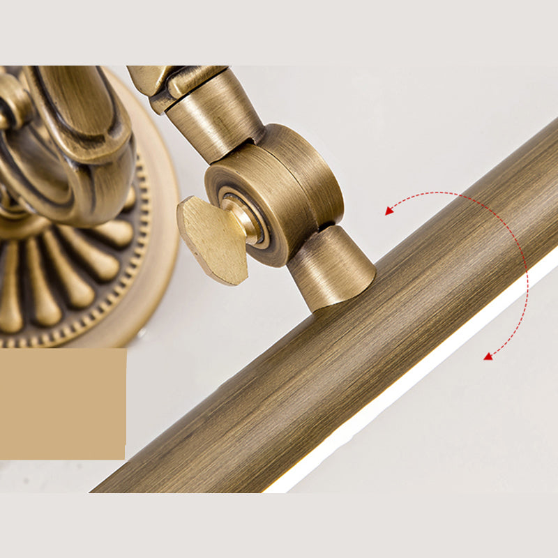 Mid-secolo stile di lusso a parete lineare a parete vanity set di illuminazione da vanità rame per bagno