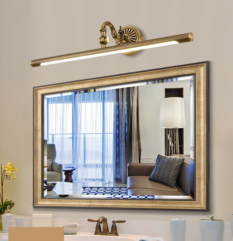 Mid-secolo stile di lusso a parete lineare a parete vanity set di illuminazione da vanità rame per bagno