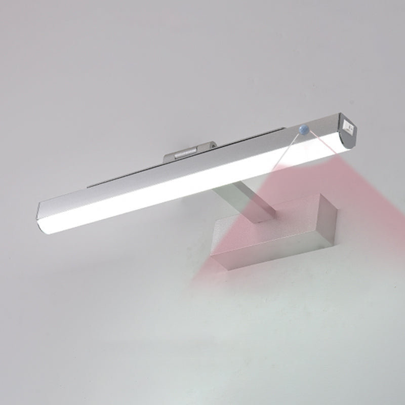 Modern Minimalist Style Cylinder Wall Mounted Vanity Lights 1 Light Vanity Lighting Ideas with Acrylic Shade