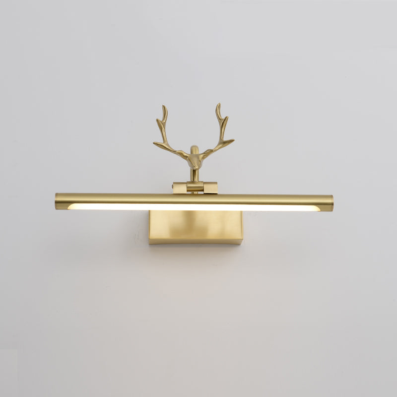 Mid-secolo stile di lusso a parete lineare a parete vanity luci in metallo illuminazione da vanità con corna