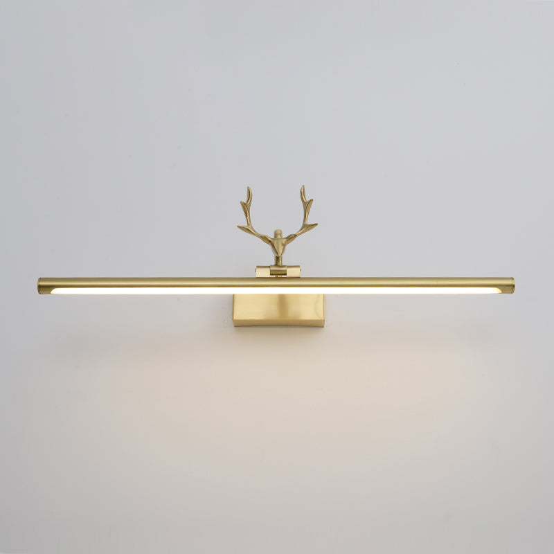 Mid-secolo stile di lusso a parete lineare a parete vanity luci in metallo illuminazione da vanità con corna