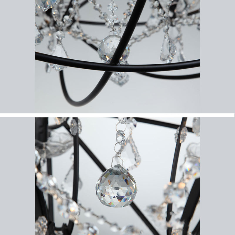 Lámpara de lámpara esférica moderna lámpara colgante metal 8 luces 8 luces techo luminoso accesorio