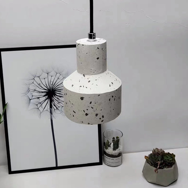 Estilo nórdico Minimalismo Lámpara colgante de terrazo 1 Light Creative dormitorio Fije de iluminación