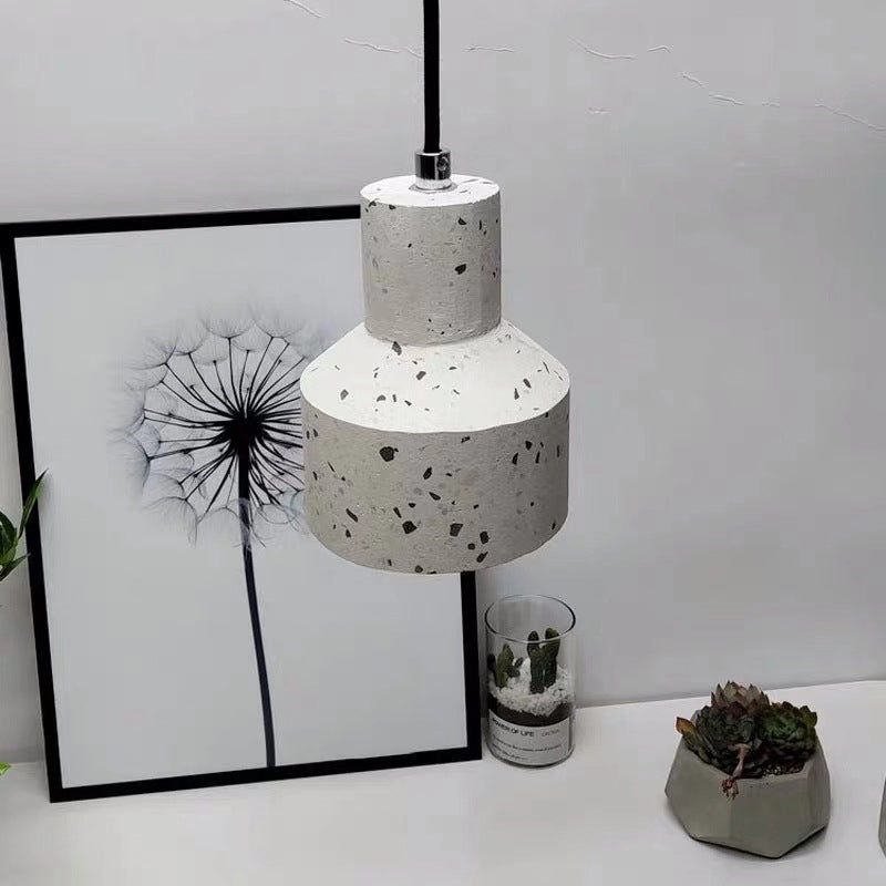 Estilo nórdico Minimalismo Lámpara colgante de terrazo 1 Light Creative dormitorio Fije de iluminación