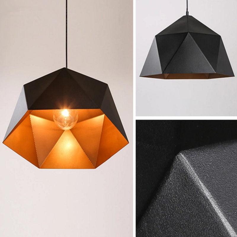 Geometrisch geformte kreative Metallhänge hängendes Licht Single Birne Moderner Stil Einfachheit Licht Beleuchtung Anhänger