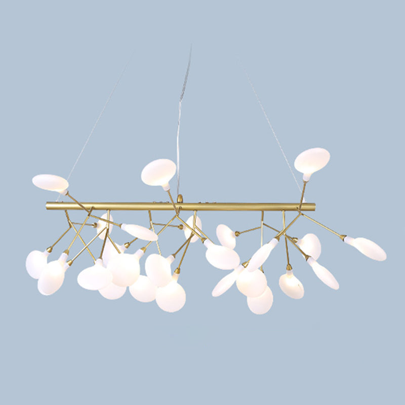 Gold Crystal Hanging Pendant Lights Contemporary style Linear Hanging Lamps for Living Room