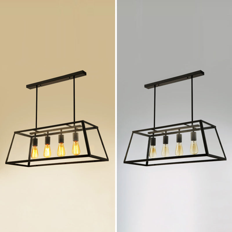 Glass 4 Lights Island Candelier Light Lights Lights Lightings para comedor