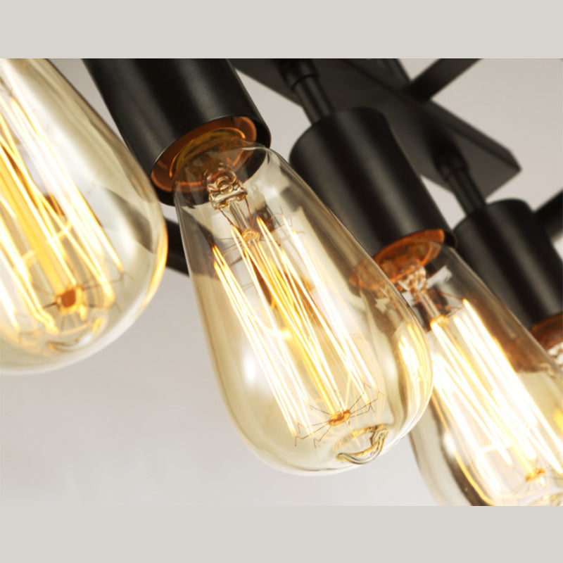 Glass 4 Lights Island Candelier Light Lights Lights Lightings para comedor