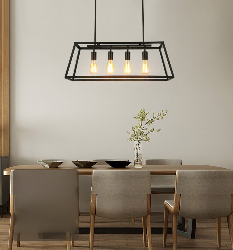 Glass 4 Lights Island Candelier Light Lights Lights Lightings para comedor