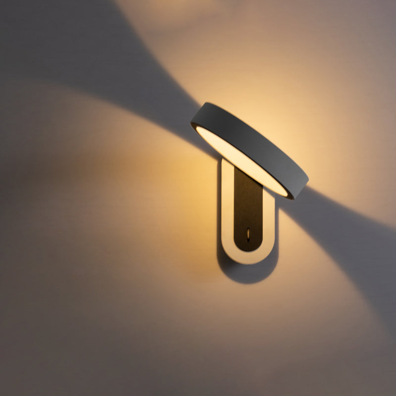 Minimalisme rotatif lampe murale à LED cylindrique