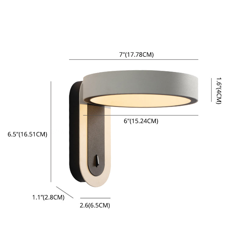Minimalisme rotatif lampe murale à LED cylindrique