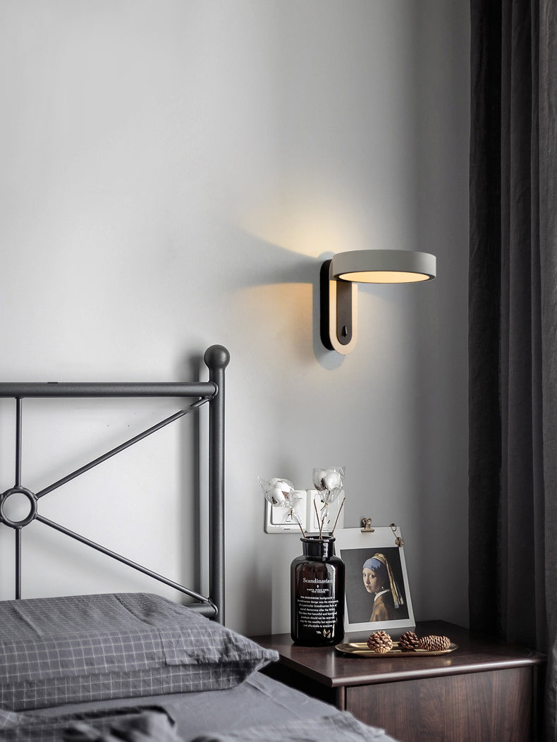 Minimalisme rotatif lampe murale à LED cylindrique