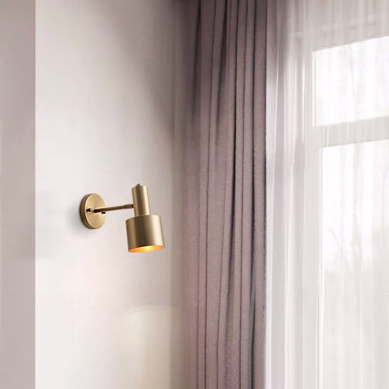 Gold Geometric Shaped Metal Wall Lamp Angle Adjustable Design Simplicity Sconce Lights for Staircase Aisle