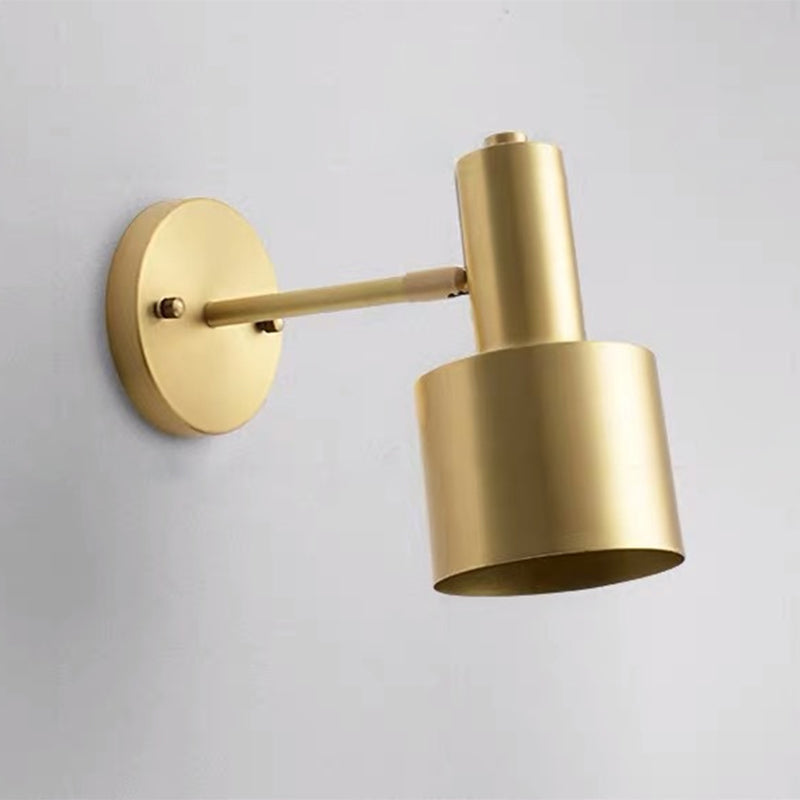 Gold Geometric Shaped Metal Wall Lamp Angle Adjustable Design Simplicity Sconce Lights for Staircase Aisle