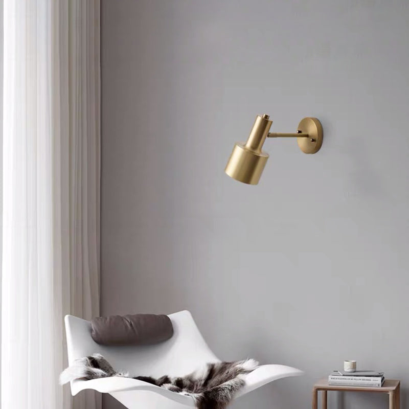 Gold Geometric Shaped Metal Wall Lamp Angle Adjustable Design Simplicity Sconce Lights for Staircase Aisle