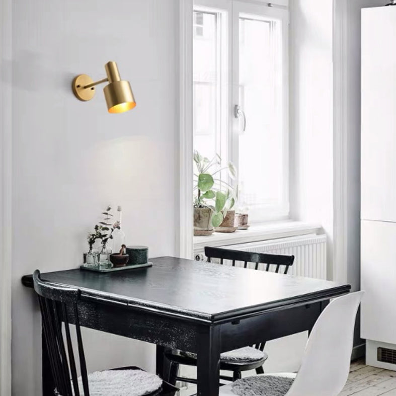 Gold Geometric Shaped Metal Wall Lamp Angle Adjustable Design Simplicity Sconce Lights for Staircase Aisle