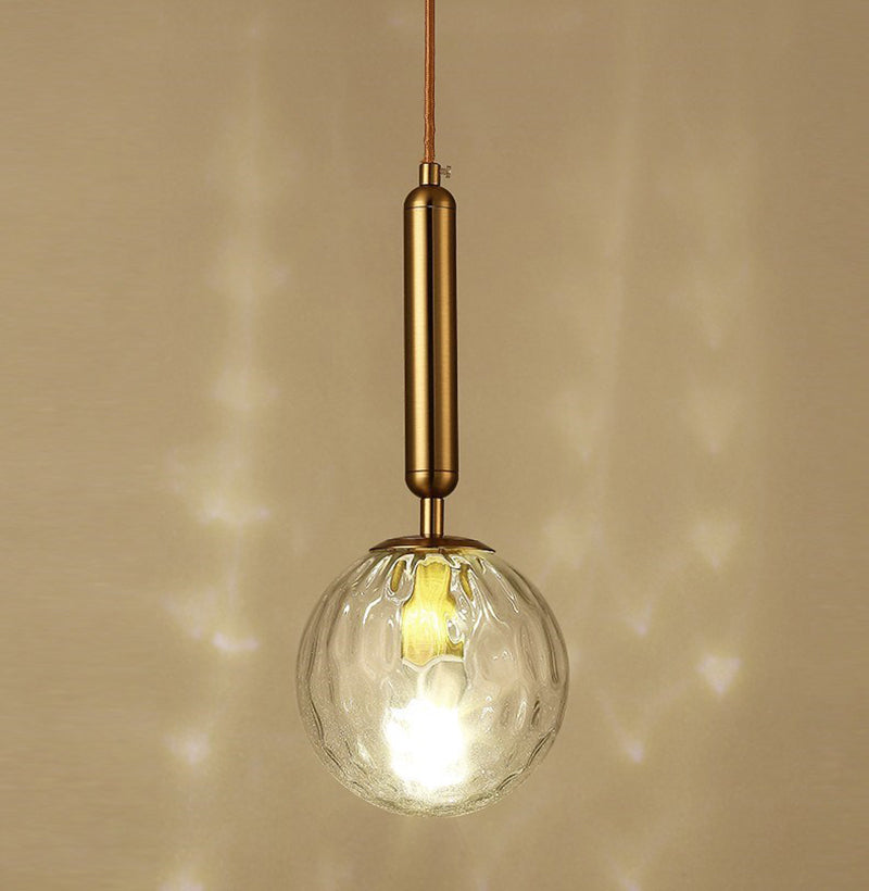 6" Diameter Orb Glass Shade Simplicity Wall Lamp 1-Light Nordic Style Bedside Sconce Lights