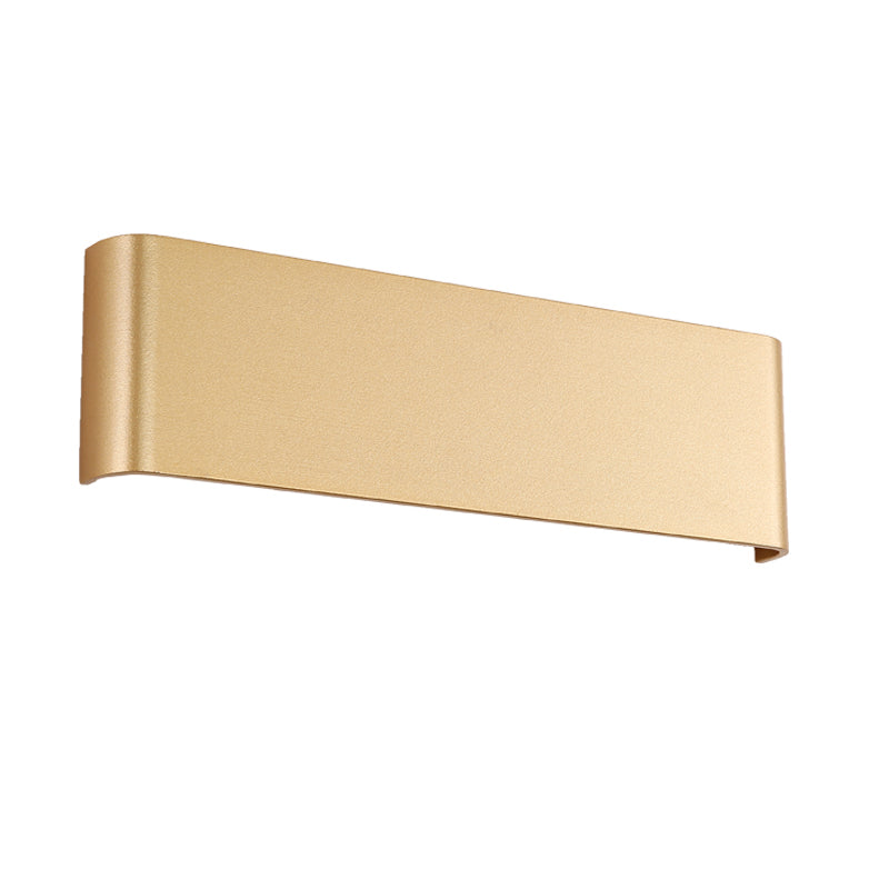 Modern Minimalist Style Rectangular Up and Down LED Wall Sconce Metal Wall Mounted Light Fixture for Bedroom
