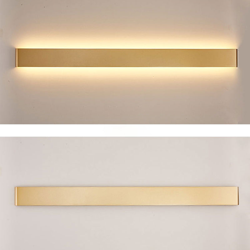 Modern Minimalist Style Rectangular Up and Down LED Wall Sconce Metal Wall Mounted Light Fixture for Bedroom