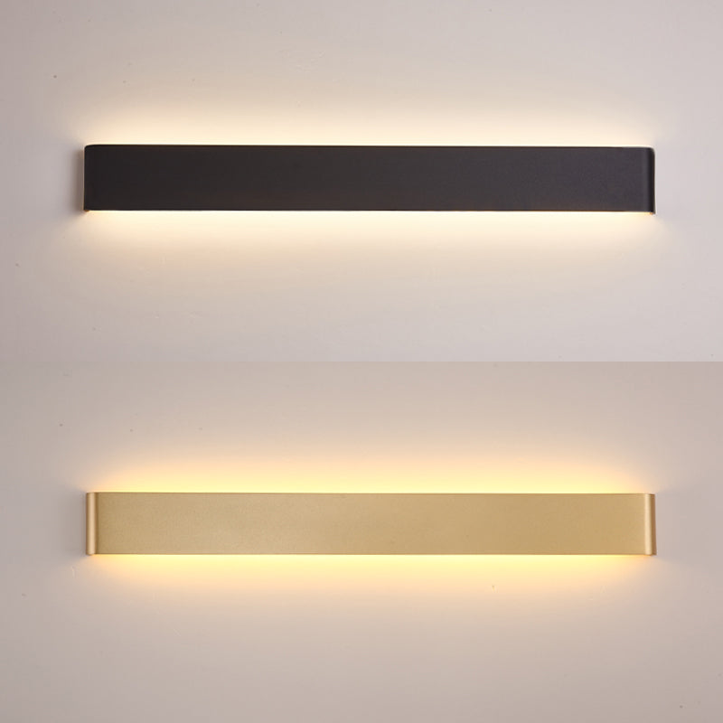 Modern Minimalist Style Rectangular Up and Down LED Wall Sconce Metal Wall Mounted Light Fixture for Bedroom