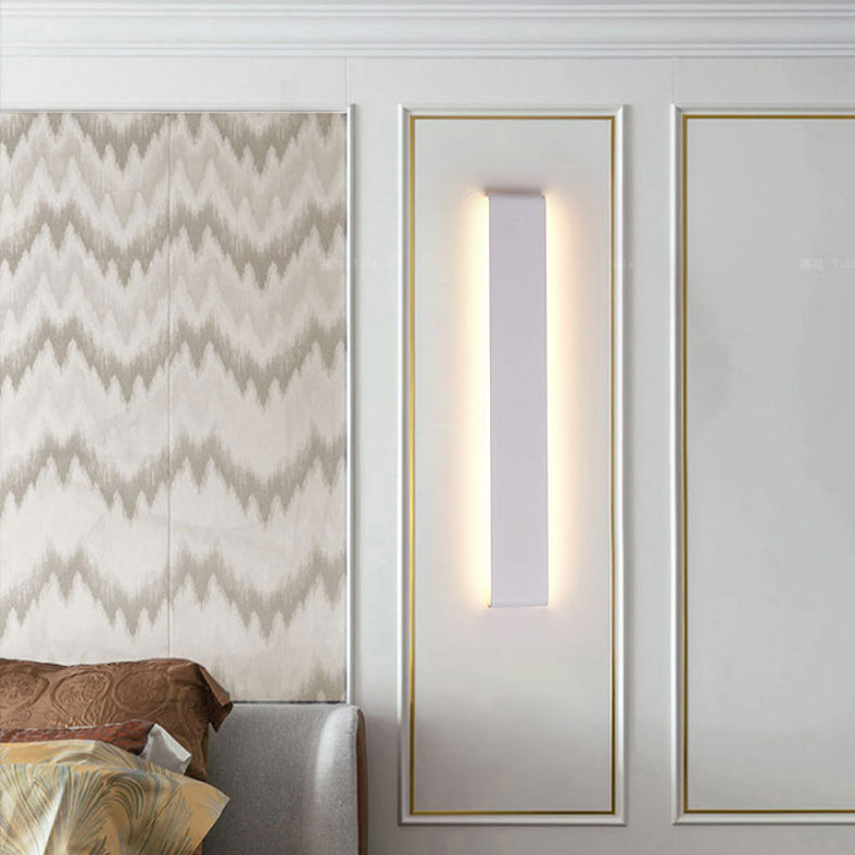 Modern Minimalist Style Rectangular Up and Down LED Wall Sconce Metal Wall Mounted Light Fixture for Bedroom