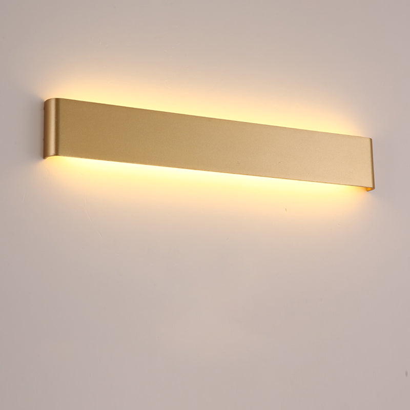 Modern Minimalist Style Rectangular Up and Down LED Wall Sconce Metal Wall Mounted Light Fixture for Bedroom