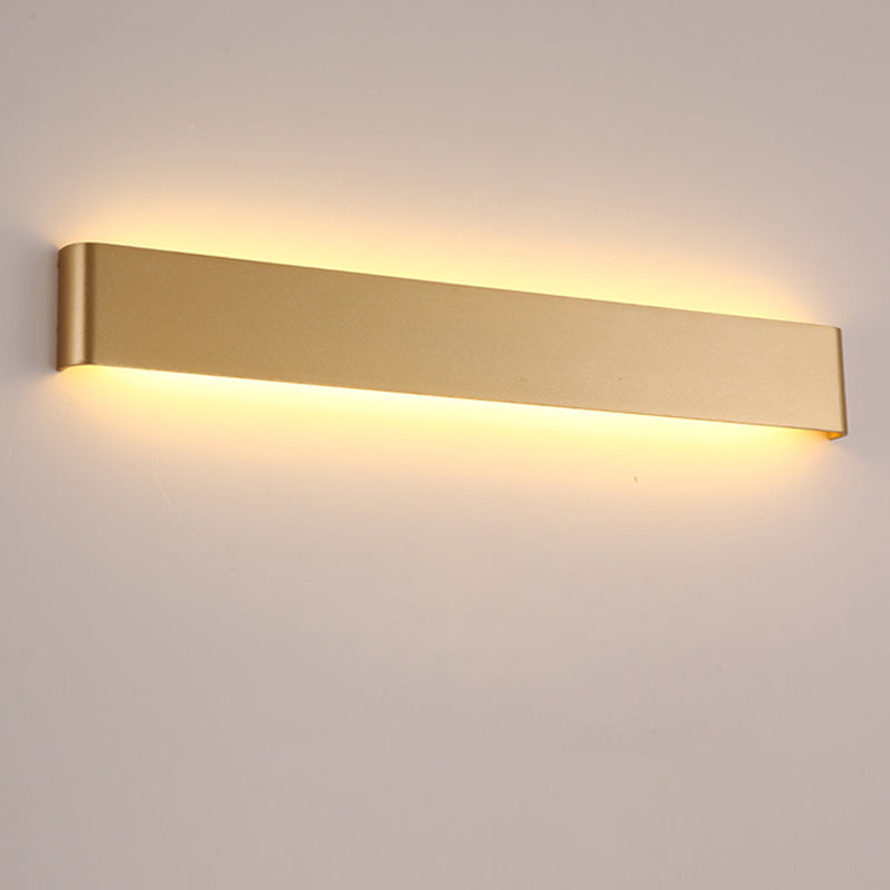Modern Minimalist Style Rectangular Up and Down LED Wall Sconce Metal Wall Mounted Light Fixture for Bedroom