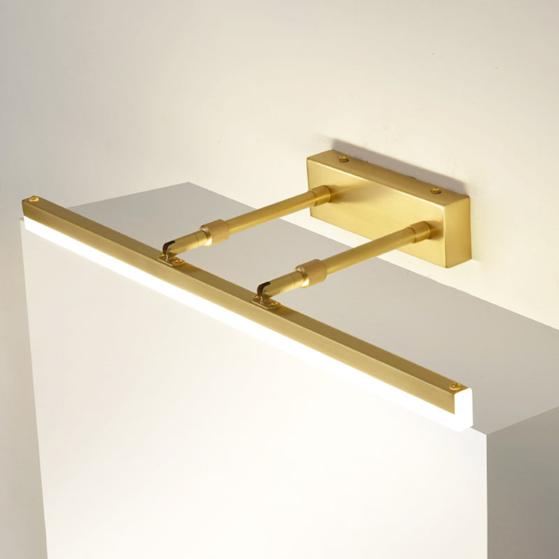 Modern Minimalist Style Copper Wall Mounted Vanity Lights Acrylic 1 Light Vanity Wall Light Fixtures