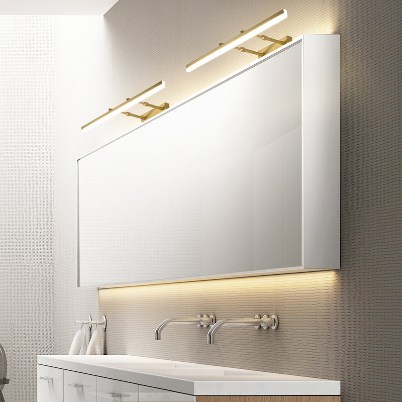 Modern Minimalist Minimalist Acrilico per vanità montate in rame Acrilico 1 Light Wall Light Freedurs