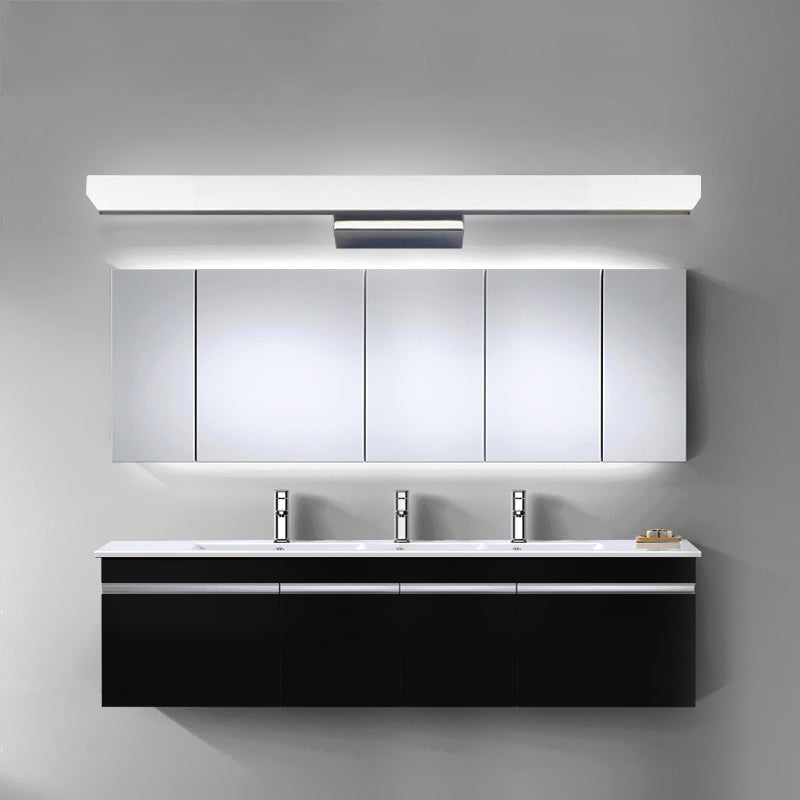 Modern Minimalist Style Rectangular Vanity Wall Light Fixtures 1 Light Wall Mounted Vanity Lights with Acrylic Shade