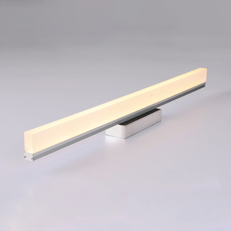 Modern Minimalist Style Rectangular Vanity Wall Light Fixtures 1 Light Wall Mounted Vanity Lights with Acrylic Shade