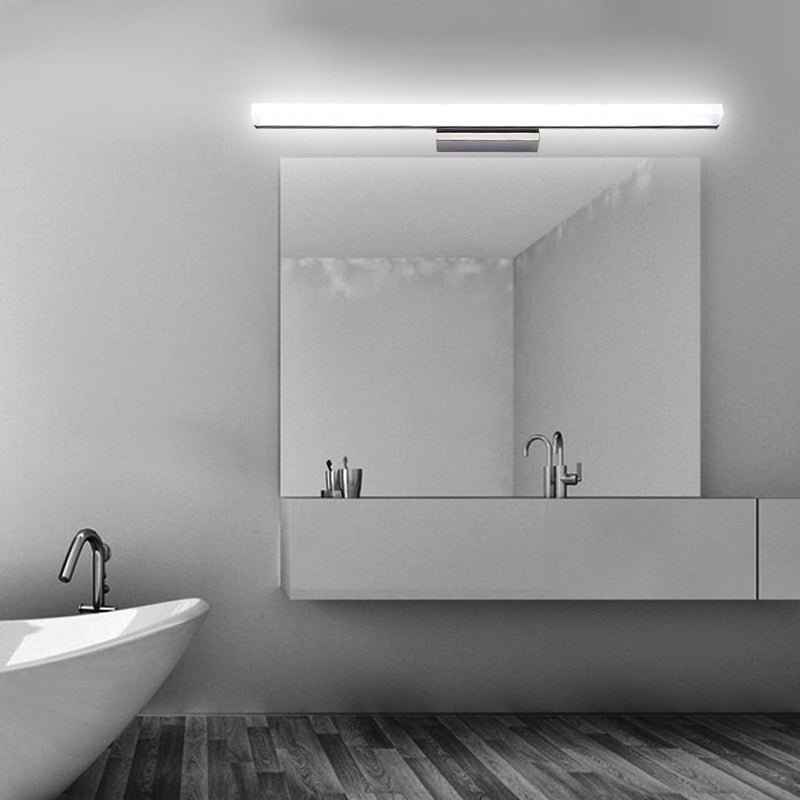 Modern Minimalist Style Rectangular Vanity Wall Light Fixtures 1 Light Wall Mounted Vanity Lights with Acrylic Shade