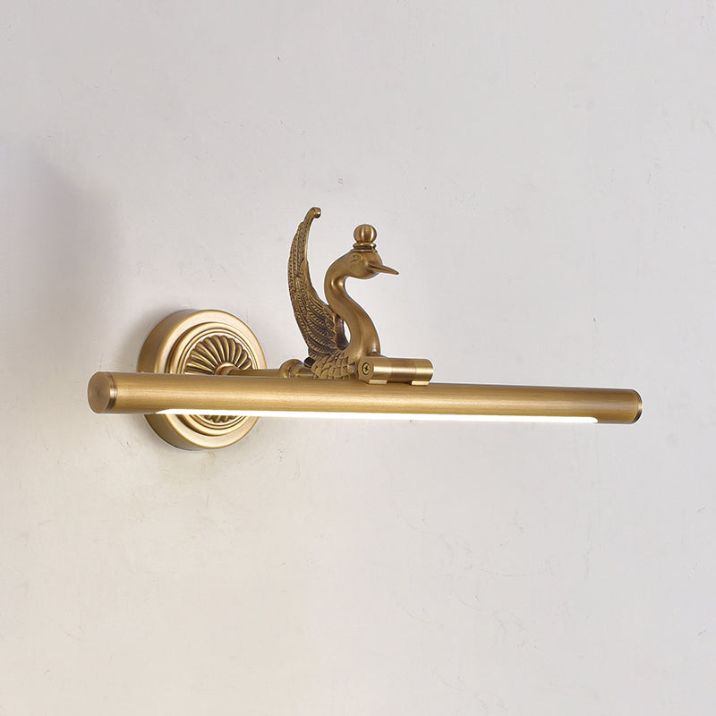 Mitte des Jahrhunderts Luxusstil Zylindrische Wandmontage Waschtischlichter Kupfer 1 Leichte Eitelkeitsbeleuchtung für Badezimmer