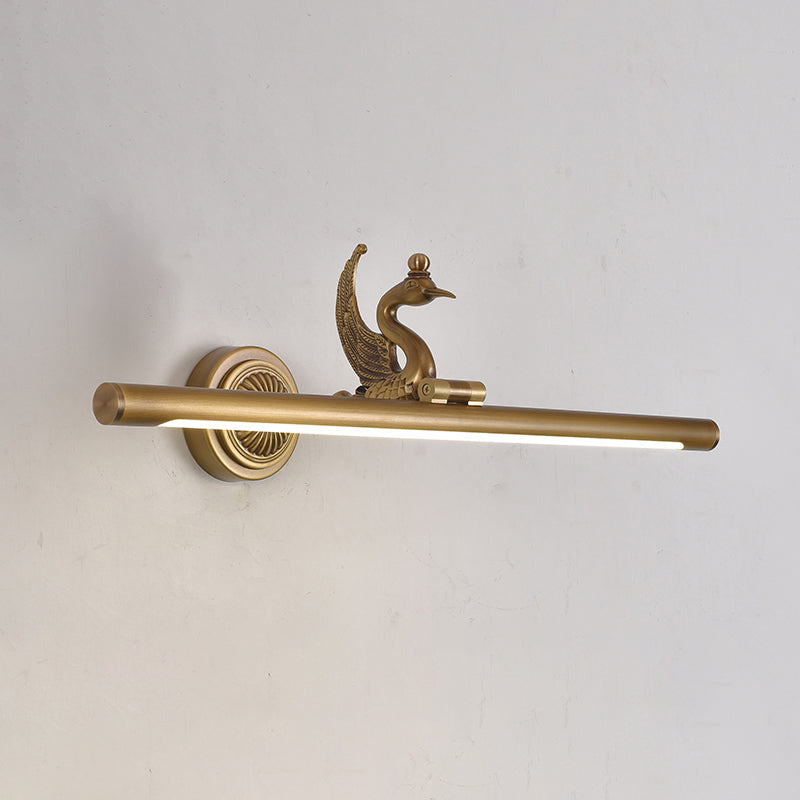 Mitte des Jahrhunderts Luxusstil Zylindrische Wandmontage Waschtischlichter Kupfer 1 Leichte Eitelkeitsbeleuchtung für Badezimmer