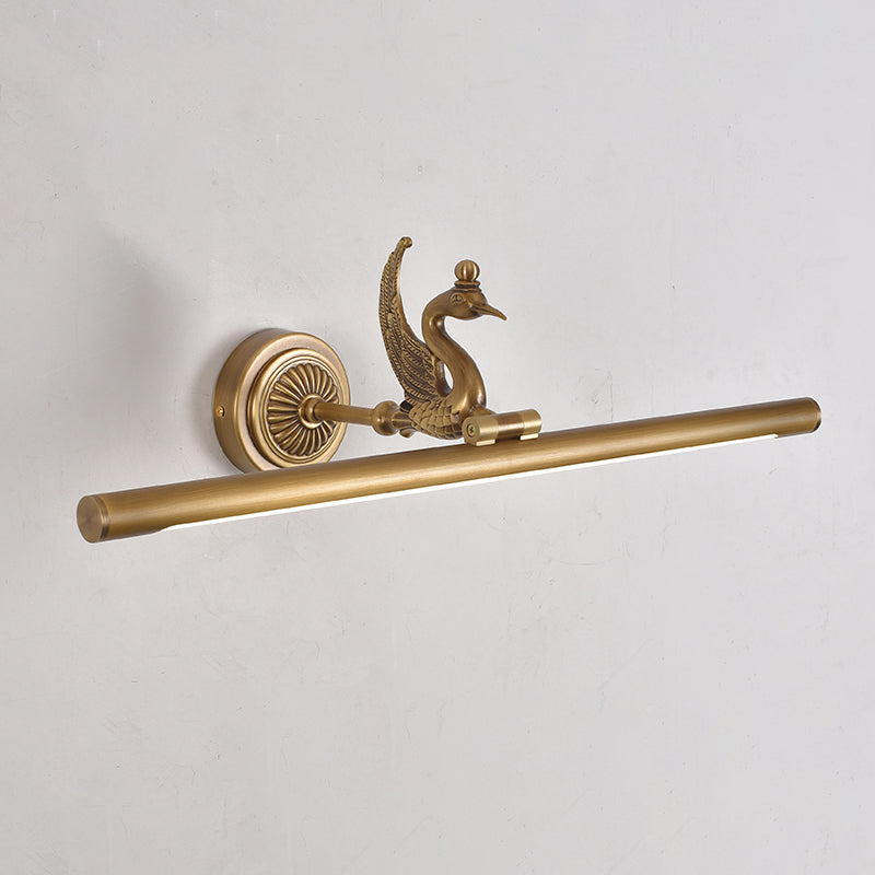 Mitte des Jahrhunderts Luxusstil Zylindrische Wandmontage Waschtischlichter Kupfer 1 Leichte Eitelkeitsbeleuchtung für Badezimmer