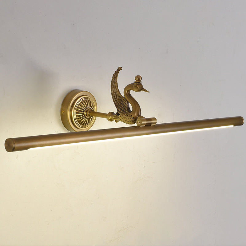 Mitte des Jahrhunderts Luxusstil Zylindrische Wandmontage Waschtischlichter Kupfer 1 Leichte Eitelkeitsbeleuchtung für Badezimmer