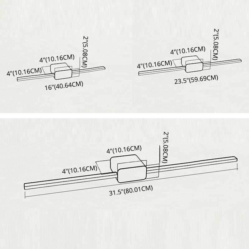 Moderne minimalistische stijl lineaire wand gemonteerd ijdelheid lichten aluminium ijdelheid verlichting ideeën voor badkamer