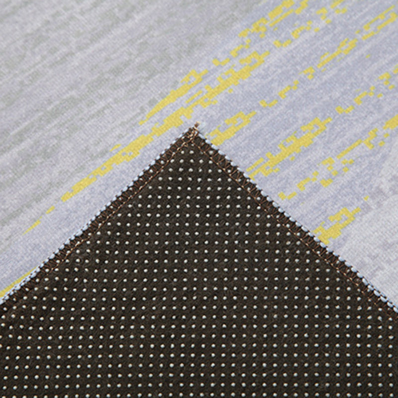 Marble Print Area Rug Polyester Contemporary Carpet Non-Slip Backing Rug for Living Room