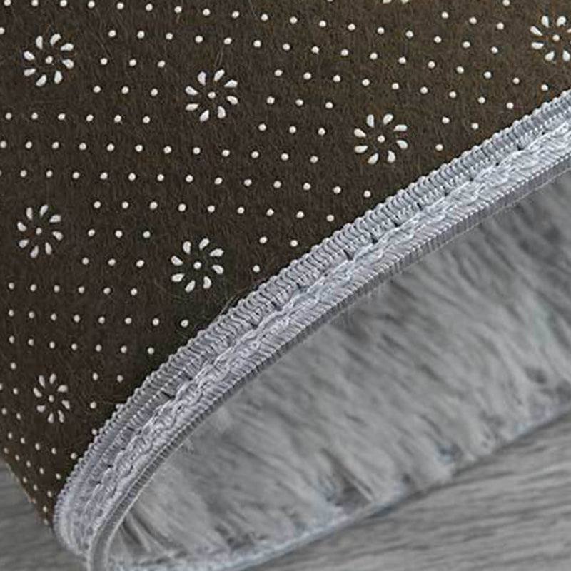 Marble Print Indoor Rug Polyester Modern Carpet Non-Slip Backing Carpet for Living Room