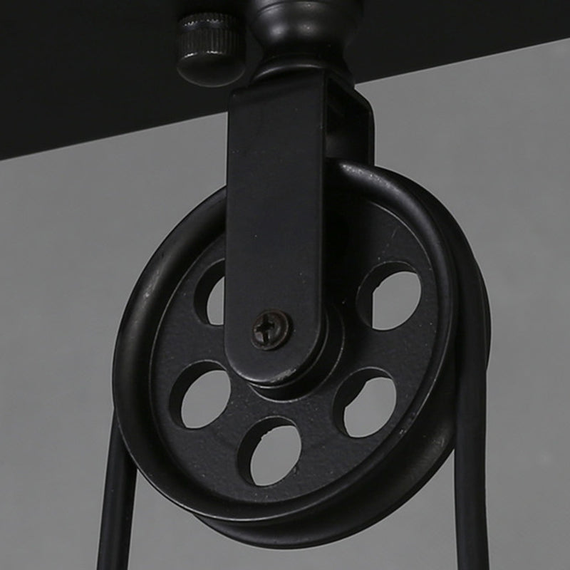 Metal 3 luces de la isla Polea de iluminación colgante colgante lineal vintage para comedor