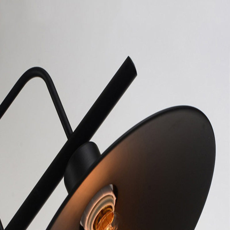 Black Geometric Island Pendant Light in Industrial Concise Style Wrought Iron Ceiling Light for Commercial Place