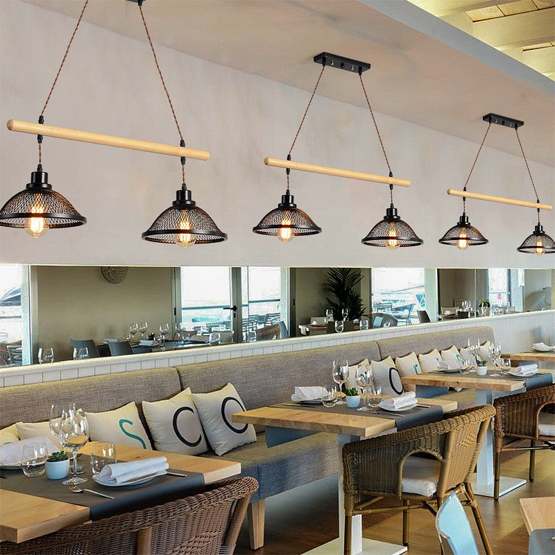 Bowl Island Lighting Fixtures Industrial Metal Pendant Lighting for Restaurant