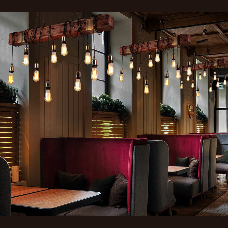 Lineare Inselbeleuchtungskörper industrielles Holzheizbeleuchtung für das Restaurant