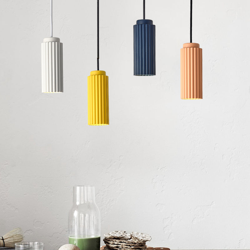 Cilindrische slinger licht macaron metaal 1 bol woonkamer hangende lamp armatuur